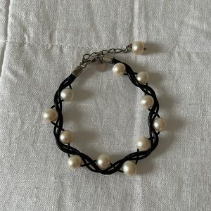 Iridesse Pearl & Leather Bracelet